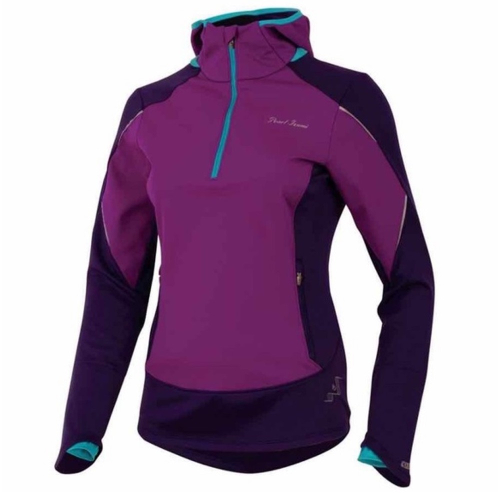 Pear Izumi Elite‎ Thermal Women Medium Cycling Hoodie Sweater 1/4 Zipper